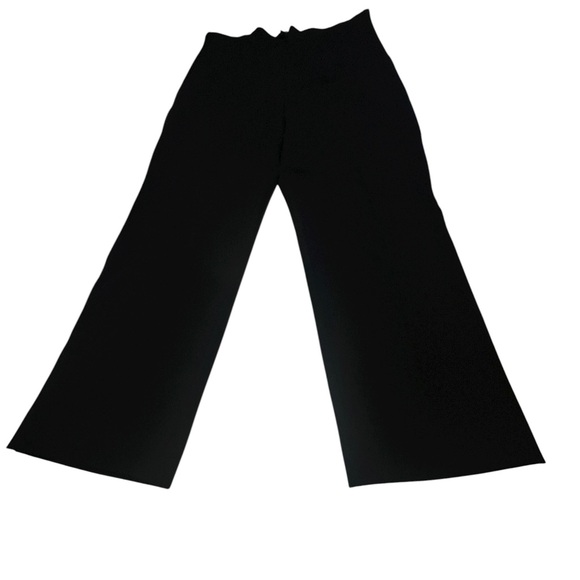 Banana Republic Black Ponte Wide-Leg Pants XL Stretch Workwear Comfort - Picture 2 of 11